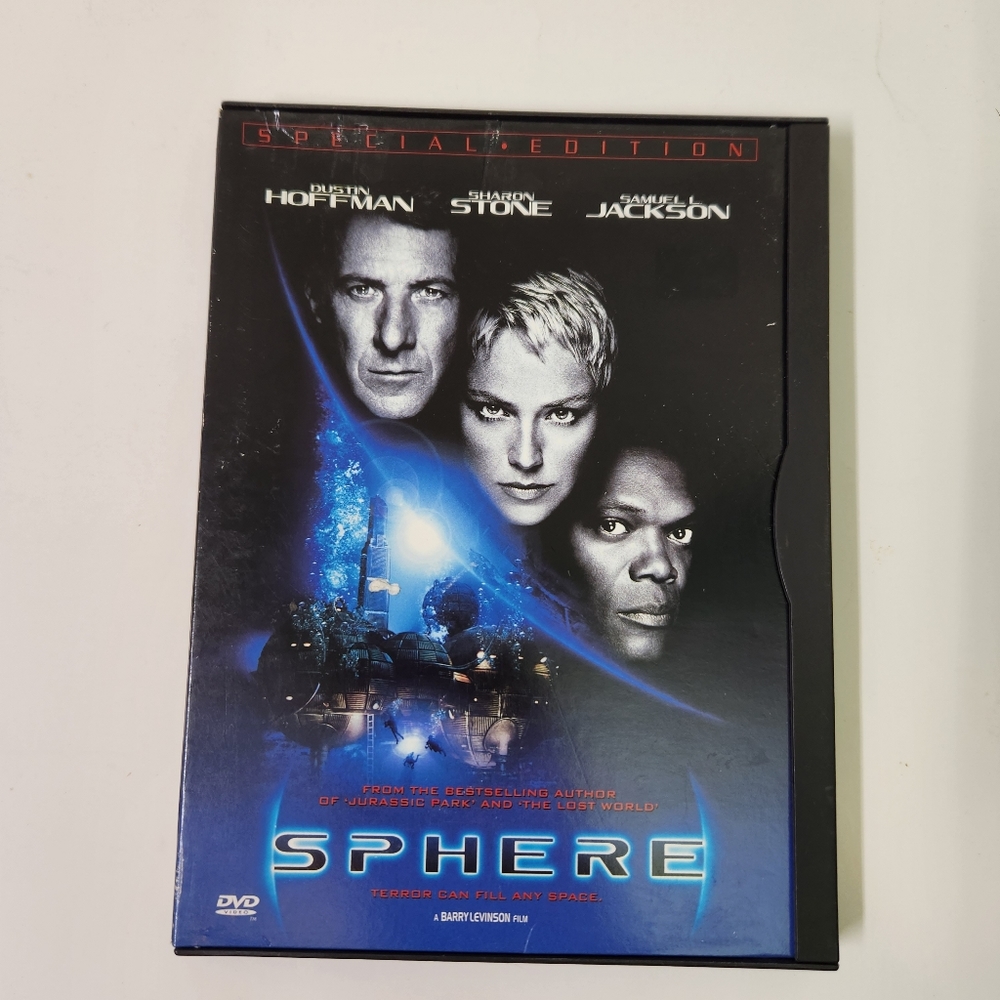 🎬 3/$15 SPHERE (DVD, 1998) Dustin Hoffman, Sharon Stone, Samuel L. Jackson